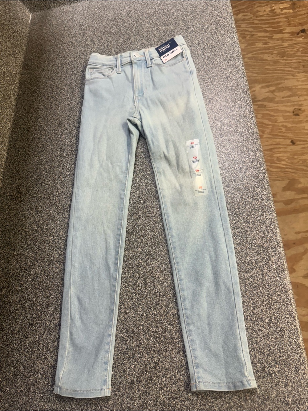 Old Navy Women's Skinny Jeans rockstar jeggings, adjustable waist - Pale Blue